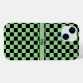 Name der schwarzen und grünen Initialen überprüft Case-Mate iPhone Hülle (Rückseite (Horizontal))