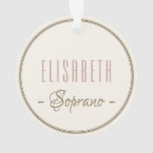 Name der schwarzen und metallischen Gold-Musiknote Ornament (Rückseite)