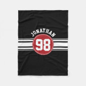 Name der schwarzen und roten Auto-Streifen Fleecedecke (Vorderseite)