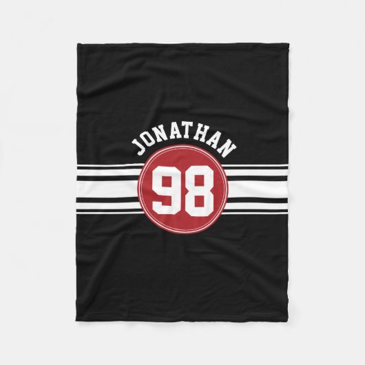 Name der schwarzen und roten Auto-Streifen Fleecedecke (Vorderseite)
