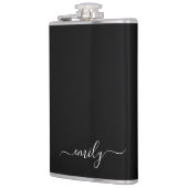 Name der Schwarzweißschrift mit dem weißen Monogra Flachmann (Links)