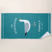 Name der Seagull-Familie Strandtuch (Vorderseite)