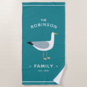 Name der Seagull-Familie Strandtuch (Vorderseite)