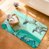 Name der Segel- und Meereswellen Badematte