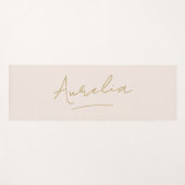 Name der Signatur Einfach minimaler Rosa Rosa Gold Yogamatte (Vorderseite (Horizontal))