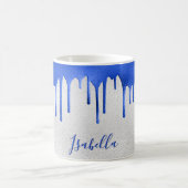 Name der silberblauen Tropfen Kaffeetasse (Mittel)