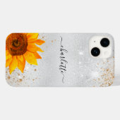 Name der Silberblume Glitzer Case-Mate iPhone Hülle (Rückseite (Horizontal))