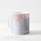 Name der silberrosa Tropfen Kaffeetasse (Vorderseite Links)
