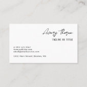 Name der Silhouette des Schwarzwildhirns im Signat Visitenkarte (Rückseite)