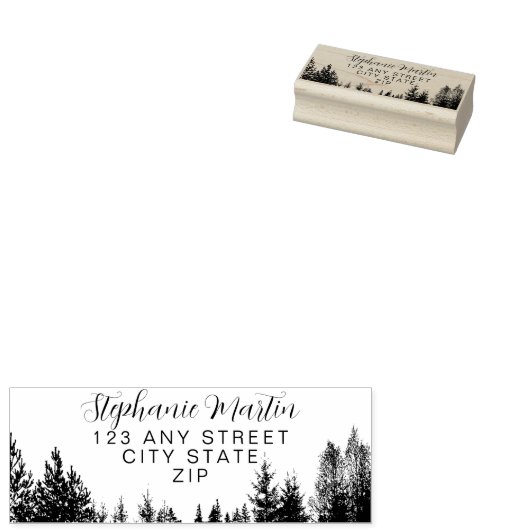 Name der Silhouette Forest Gummistempel (Stempel)