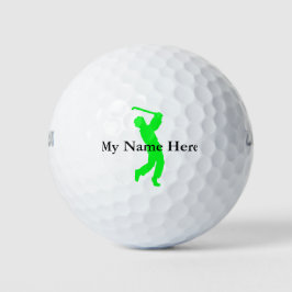 Name der Silhouette "Persönlicher Golf Ball Green 