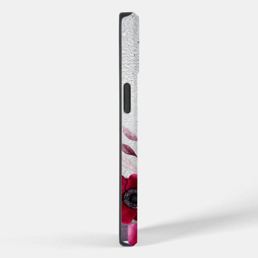 Name der Silver Burgundy-Blume Case-Mate iPhone Hülle (Rückseite / Rechts)
