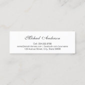 Name der Silver Metallic Look Abschluss-Karte Telefonnummerkarte (Rückseite)