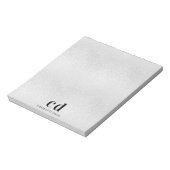 Name der Silver Monogram-Initialen Notizblock (Rotiert)