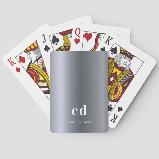 Name der Silver Monogram-Initialen Spielkarten (Rückseite)