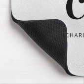 Name der Silver-Monogramm-Initulin Mousepad (Ecke)