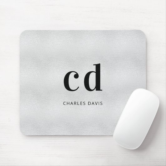 Name der Silver-Monogramm-Initulin Mousepad (Mit Mouse)