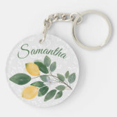 Name der sizilianischen Zitronen Schlüsselanhänger (Rückseite)