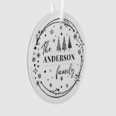 Name der Snowflake-Familie Ornament (Vorderseite)