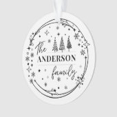 Name der Snowflake-Familie Ornament (Vorderseite)