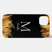 Name der Sonnenblume Monogramm Case-Mate iPhone Hülle (Rückseite (Horizontal))