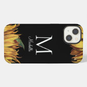 Name der Sonnenblume Monogramm iPhone Hülle (Rückseite (Horizontal))