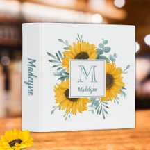 Name der Sonnenblume Monogramm Personalisiert