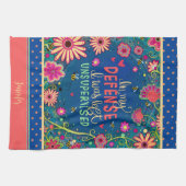 Name der sonnigen, unbeaufsichtigten Bienenblume Geschirrtuch (Horizontal)