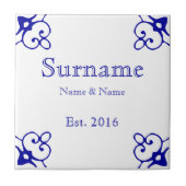 Name der spanischen Familie Fliese (Vorderseite)