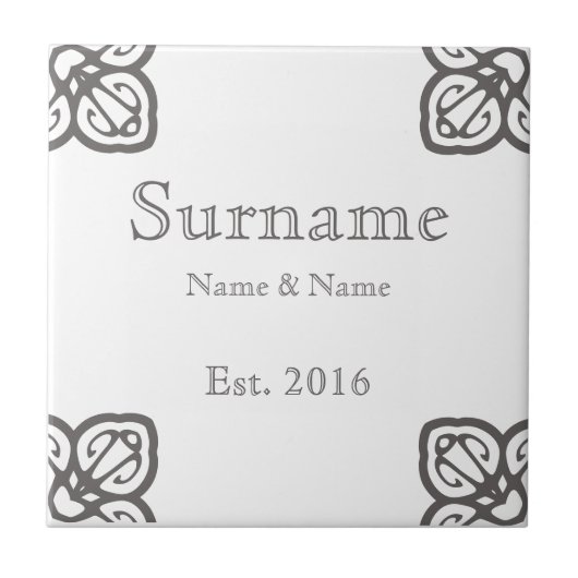 Name der spanischen Familie Fliese (Vorderseite)