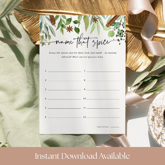 Name der Spielkarte für das Gewürz-Brautparty Einladung