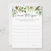 Name der Spielkarte für das Gewürz-Brautparty Einladung (Vorderseite)