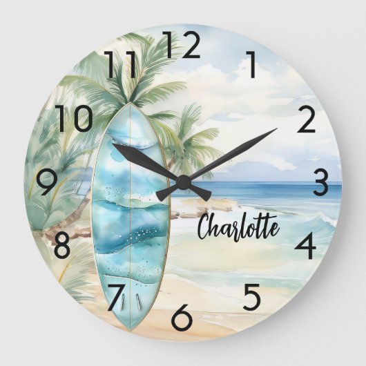 Name der Strandpalmen Große Wanduhr (Vorderseite)