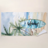 Name der Strandpalmen Strandtuch (Vorderseite)