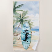 Name der Strandpalmen Strandtuch (Vorderseite)