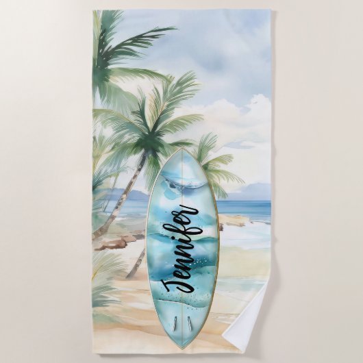 Name der Strandpalmen Strandtuch (Vorderseite)