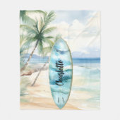 Name der Surfbrettpalmen am Strand Fleecedecke (Vorderseite)
