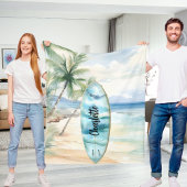 Name der Surfbrettpalmen am Strand Fleecedecke
