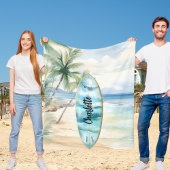 Name der Surfbrettpalmen am Strand Fleecedecke