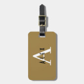 Name der Tan Monogram + Ursprünglich Gepäckanhänger (Vorderseite vertikal)