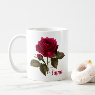Name der Tasse der Blume der hübschen Rose Susan -