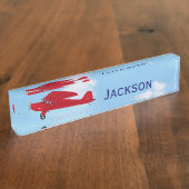 Name der Teller des Vintagen Flugzeugschreibens Namensplakette (Seite)