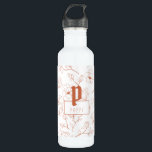 Name der Terracotta Floral Monogramm Edelstahlflasche<br><div class="desc">Terracotta Monogram Blume Brautparty oder Bachelorette Wasserflaschen. Diese niedlichen Flaschen werden großartig für Geburtstagsparty,  Bridesmaid-Vorschlag oder als Brautparty Geschenke sein. Die Flaschen können so angepasst werden,  dass sie den Vornamen und das Monogramm enthalten.</div>