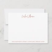 Name der Terracotta-Handschrift Personalisiert Mitteilungskarte (Vorderseite)