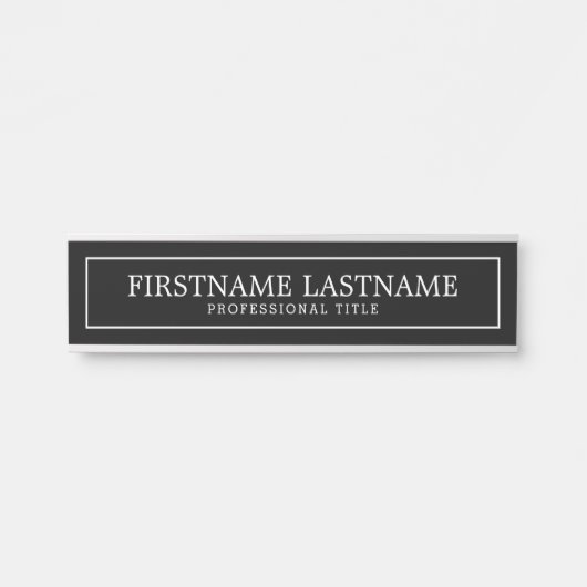 Name der traditionellen schwarzen und weißen Grenz Türschild (Vorderseite )