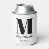 Name der Trauzeuge Monogramm Dosenkühler (Kanne Vorderseite)