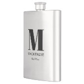 Name der Trauzeuge Monogramm Flachmann (Links)