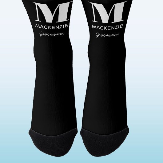 Name der Trauzeuge Monogramm Socken