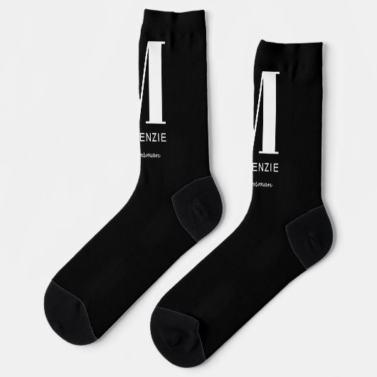 Name der Trauzeuge Monogramm Socken (Linkes Detail)