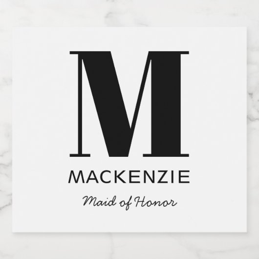 Name der Trauzeugin Schaumweinetikett (Einzelnes Label)